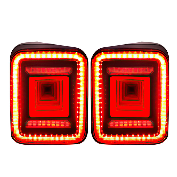 Red Lens Tunnel Tail Lights For 2020+ Jeep Gladiator JT | AMERICAN MODIFIED