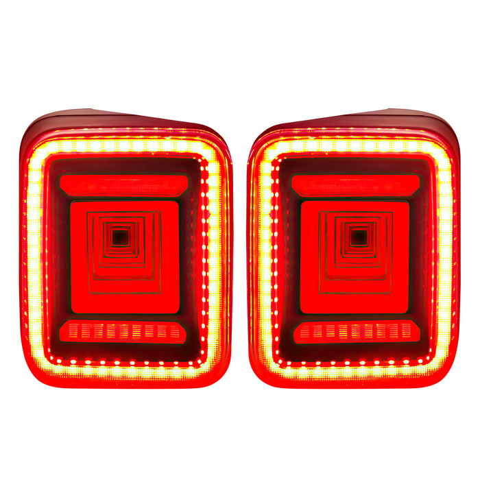 Red Lens Tunnel Tail Lights For 2020+ Jeep Gladiator JT | AMERICAN MODIFIED