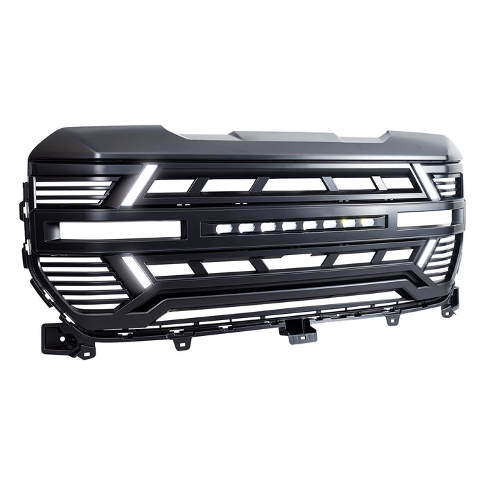 Armor Grille w/ Off-Road Lights, DRL & Camera Bracket - Matte Black For 22-25 GMC Sierra 1500 | AMERICAN MODIFIED