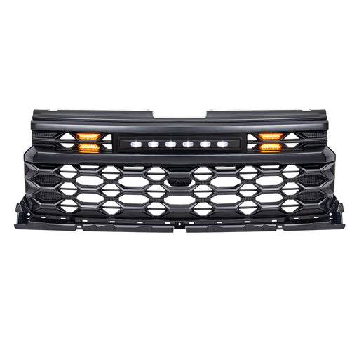 ZR2 Style Grille W/ Off-Road & Amber Lights - Matte Black For 2022-2024 Chevy Silverado 1500 (Not Fit ZR2) | American Modified