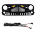 Empire Grille W/ Amber Lights - Glossy Black for 07-18 Jeep Wrangler JK | American Modified