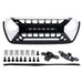 Armor Grille W/ Off-Road Lights - White & Black For 18-23 Jeep Wrangler JL & Gladiator JT | American Modified