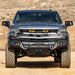 Armor Grille W/ Amber Lights & Emblem Holder - Chrome Glossy Black For 2019-2021 Chevy Silverado 1500| American Modified