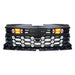 ZR2 Style Grille W/ Emblem Base & Amber Lights - Matte Black For 2022-2024 Chevy Silverado 1500 (Not Fit ZR2) | American Modified