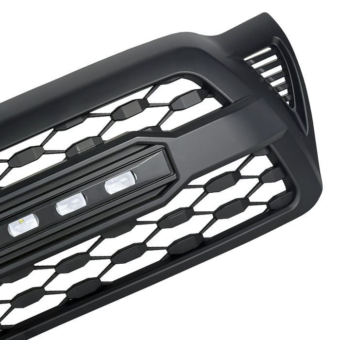 TRD PRO Style Grille W/ LED Off-Road Lights - Matte Black For 2005-2011 Toyota Tacoma | American Modified