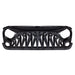 Shark Grille  w/ LED Eyebrow DRL and Turn Signals - Matte Black For 07-18 Jeep Wrangler JK | AMERICAN MODIFIED