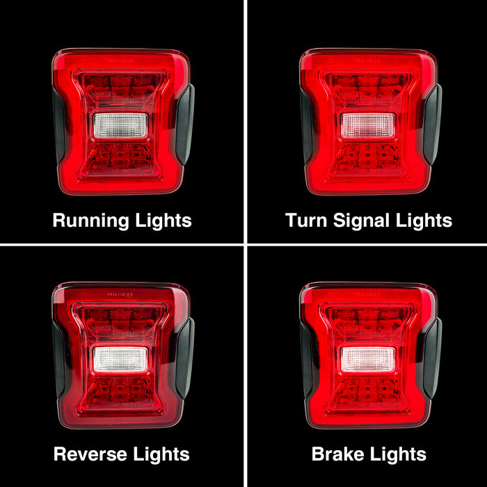 JK to JL Conversion Tail Lights - Red Lens For 07-18 Jeep Wrangler JK/ JKU(DOT Approved) | American Modified
