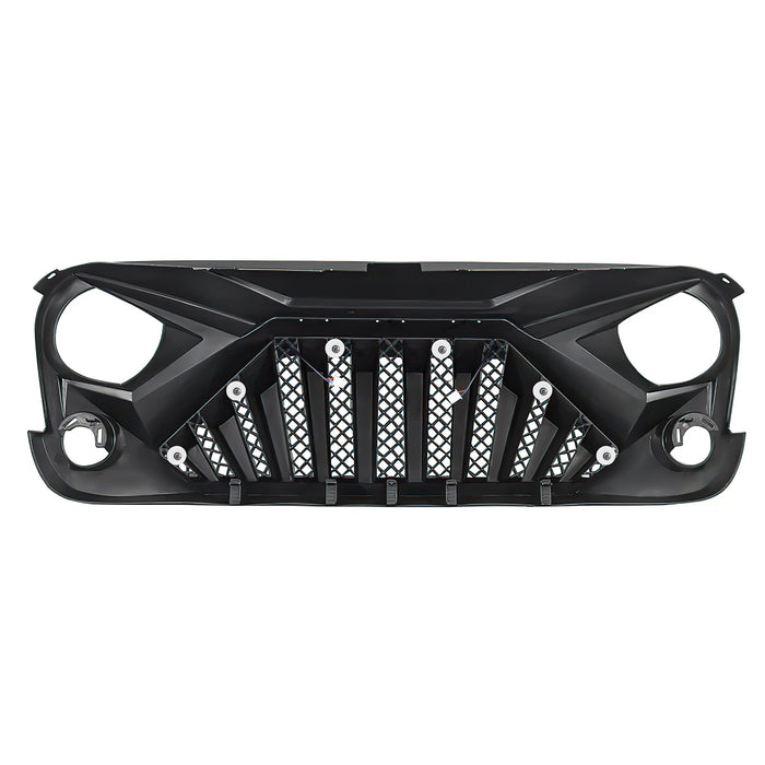 Goliath Grille W/ LED DRL and Turn Signals - Glossy Black For 07-18 Jeep Wrangler JK | American Modified