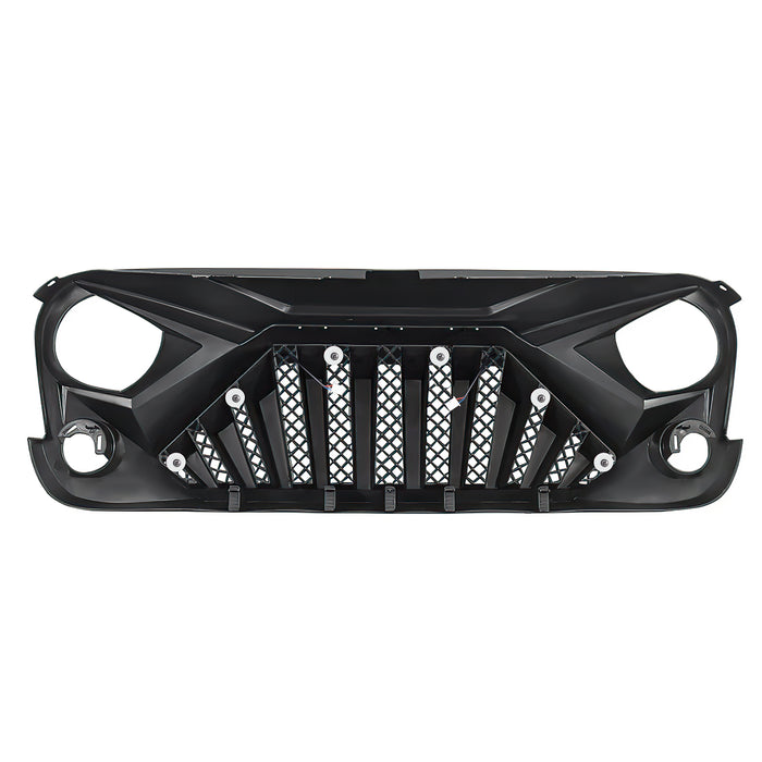 Goliath Grille w/ LED DRL and Turn Signals - Matte Black For 07-18 Jeep Wrangler JK | AMERICAN MODIFIED