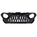 Shark Grille W/ LED Eyebrow DRL and Turn Signals - White & Black For 18+ Jeep Wrangler JL & Gladiator JT | American Modified