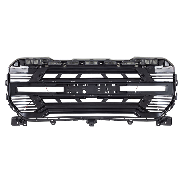 Armor Grille W / Drl & Turn Signal Lights Emblem Base - Matte Black For 22+ GMC Sierra 1500 | AMERICAN MODIFIED