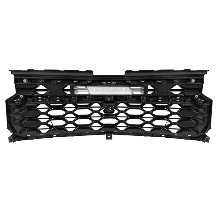 ZR2 Style Grille W/ Emblem Base & Amber Lights - Matte Black For 2022-2024 Chevy Silverado 1500 (Not Fit ZR2) | American Modified