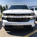 Armor Front Grille W/ Off-Road Lights No Amber Lights - Chrome Glossy Black For 2019-2021 Chevy Silverado 1500 | American Modified