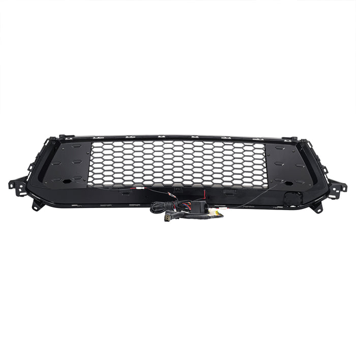 Upper Grille W/ Tri-LED DRL & Turn Signal - Glossy Black For 24+ Ford Mustang | American Modified