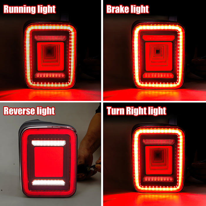 Red Lens Tunnel Tail Lights For 2020+ Jeep Gladiator JT | AMERICAN MODIFIED