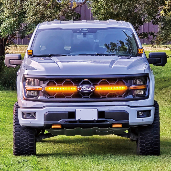 Smoked LED Amber Lights w/ Sequential Turn Signal For 24+ Ford F150 Tremor | AMERICAN MODIFIED