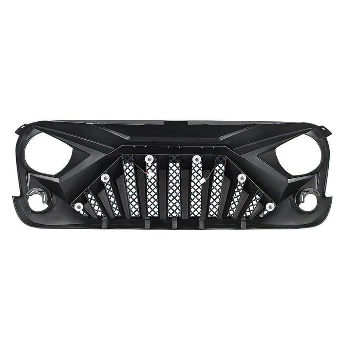 Goliath Grille W/ LED DRL and Turn Signals - White & Black For 07-18 Jeep Wrangler JK | American Modified