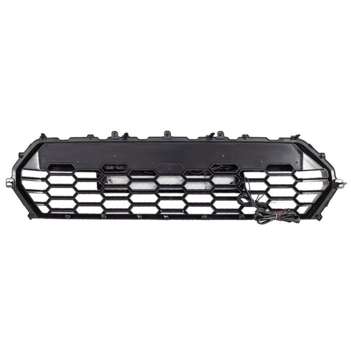 Front Grille W/ Off-Road Lights & Emblem Base - Matte Black For 2024+ Toyota Tacoma | American Modified