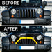 Goliath Grille W/ LED DRL and Turn Signals - Glossy Black For 07-18 Jeep Wrangler JK | American Modified