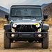 Shark Grille W/ LED Eyebrow DRL and Turn Signals - White & Black For 07-18 Jeep Wrangler JK | American Modified