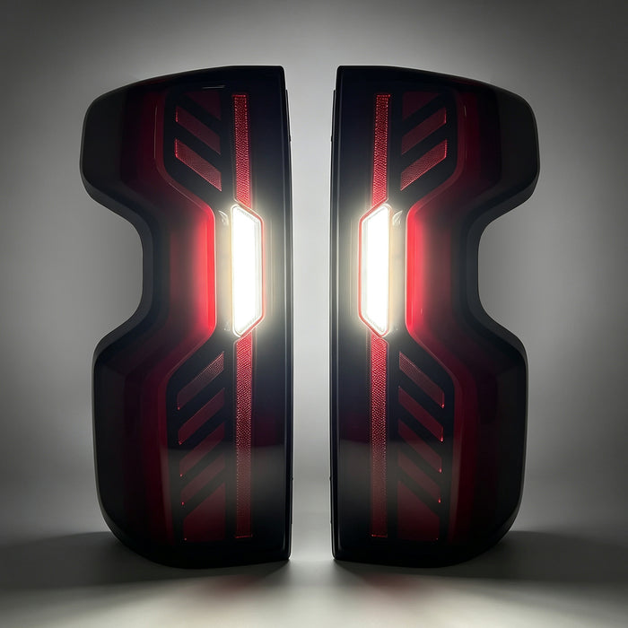 Red LED Tail Lights W/ Start Animation For 2019–2026 Chevy Silverado 1500 & 2020–2026 Silverado 2500HD/3500HD | American Modified