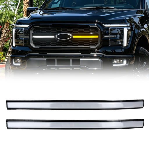 LED Grille Lights w/ Sequential Turn Signal For 2024+ Ford F-150 Lariat | American Modified