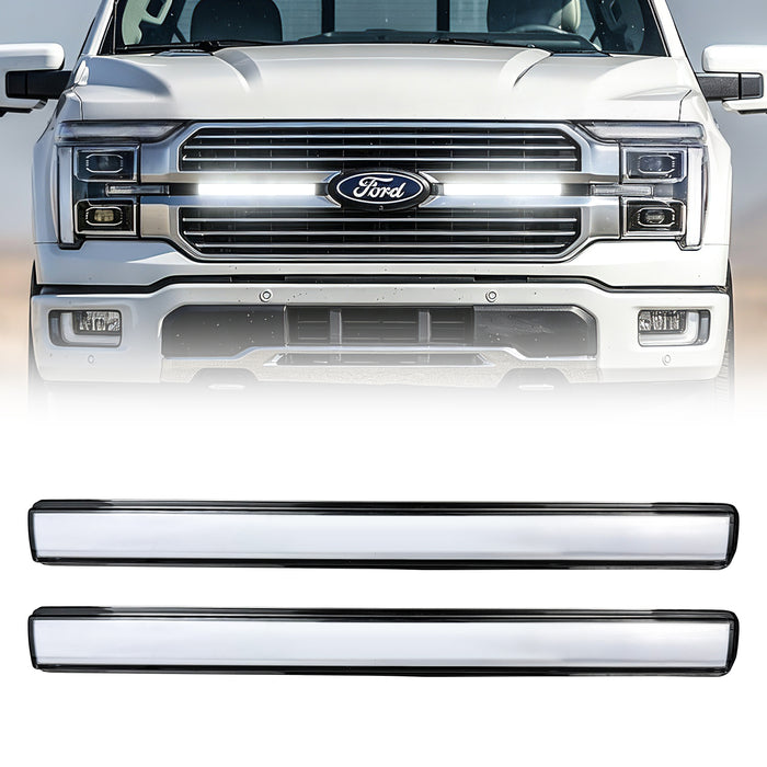 LED Grille Lights w/ Sequential Turn Signal For 2024+ Ford F-150 King Ranch/Platinum | American Modified