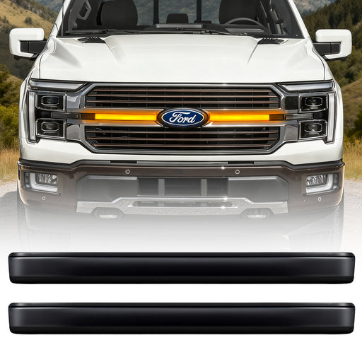 Smoked LED Amber Lights w/ Sequential Turn Signal For 2024+ Ford F-150 King Ranch/ Platinum | American Modified