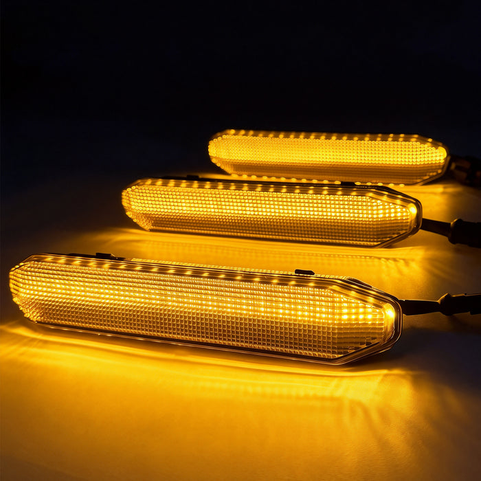 Amber LED Raptor Style Grille Lights for 2024+ Ford F-150 XL (3PC Kit) | American Modified