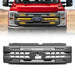 Armor Grille w/ DRL, Amber Lights & OEM Emblem Hole - Matte Black For 2023-2027 Ford F-250 / F-350 Super Duty XL / XLT | American Modified