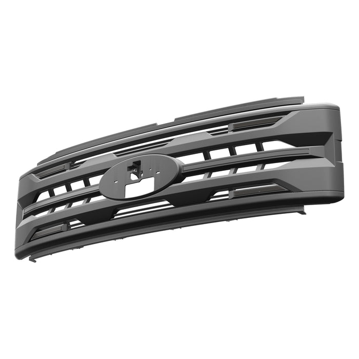 Armor Grille w/ DRL, Amber Lights & OEM Emblem Hole - Matte Black For 2023-2027 Ford F-250 / F-350 Super Duty XL / XLT | American Modified