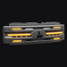 Armor Grille w/ DRL, Amber Lights & OEM Emblem Hole - Matte Black For 2023-2027 Ford F-250 / F-350 Super Duty XL / XLT | American Modified