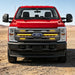 Armor Grille w/ DRL, Amber Lights & OEM Emblem Hole - Matte Black For 2023-2027 Ford F-250 / F-350 Super Duty XL / XLT | American Modified