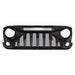 Gladiator Grille W/ 6 White LED beads-Glossy Black For 07-18 Jeep Wrangler Jk | American Modified