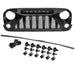 Gladiator Grille W/ 6 White LED beads-Glossy Black For 07-18 Jeep Wrangler Jk | American Modified