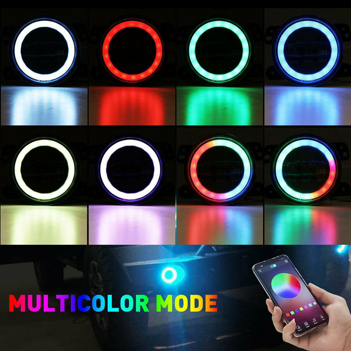 RGB Halo Headlights & RGB Halo Fog Lights Combo for Jeep Wrangler TJ/ JK | American Modified
