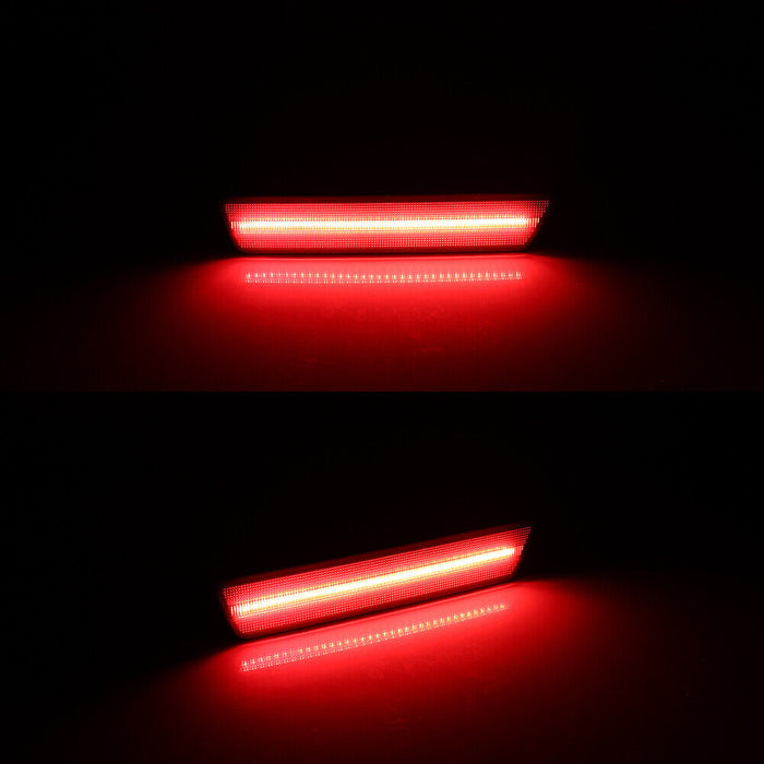 Smoked Front Amber Rear Red LED Side Marker Lights for 2008-2014 Dodge Challenger丨American Modified