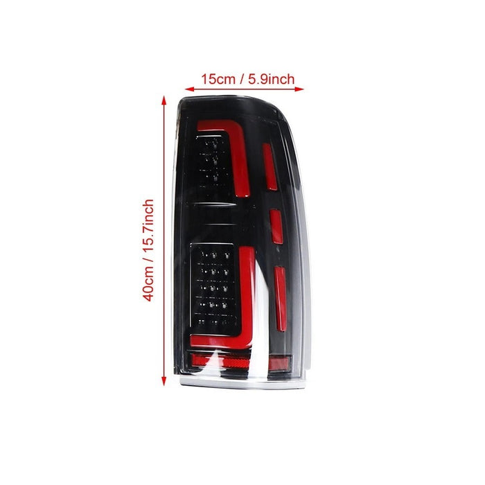 Smoked LED Tail Lights-Clear Lens for 99-06 Chevy Silverado & 99- 02 GMC Sierra 1500 2500 3500(DOT Approved) | American Modified