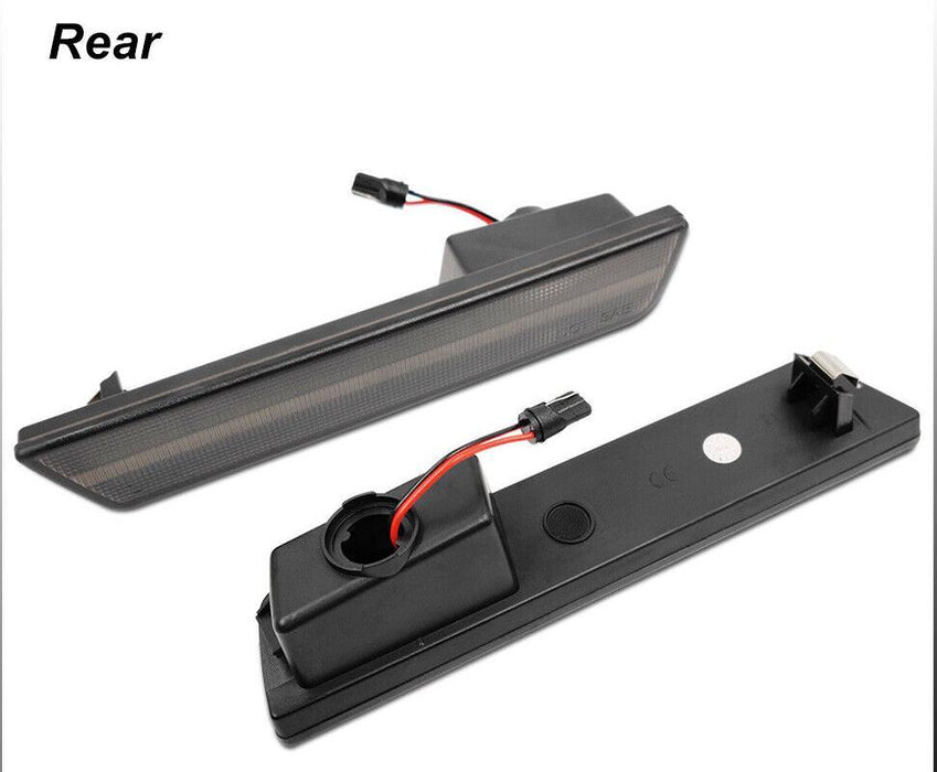 Smoked Front Amber Rear Red LED Side Marker Lights for 2008-2014 Dodge Challenger丨American Modified