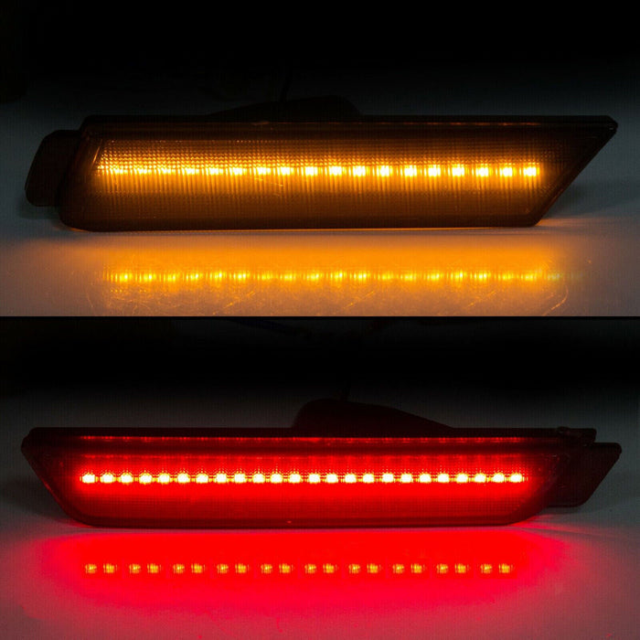 4PCS Smoked LED Bumper Side Marker Lights for 2010-2015 Chevrolet Camaro丨American Modified