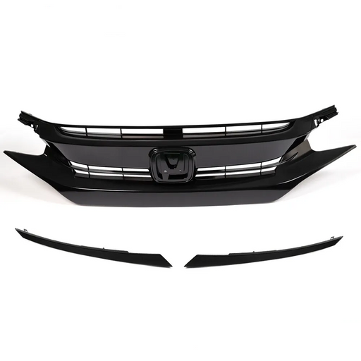 OEM Black Grille (16-18 Honda Civic) Grilles AMERICAN MODIFIED 