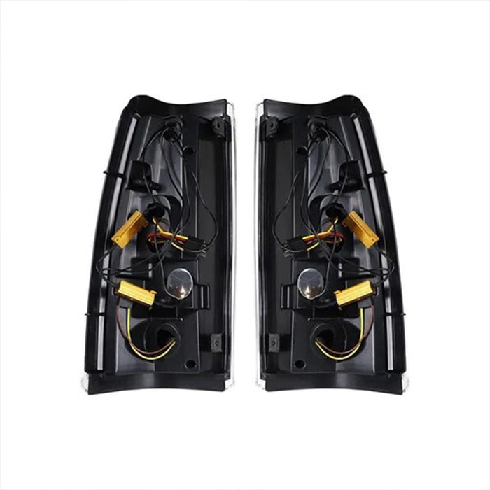 Smoked LED Tail Lights-Clear Lens for 99-06 Chevy Silverado & 99- 02 GMC Sierra 1500 2500 3500(DOT Approved) | American Modified