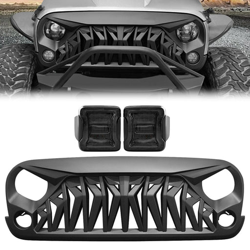 Shark Grille & JK to JL Conversion Tail Lights for 07-18 Wrangler JK | American Modified