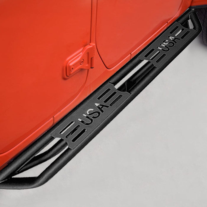 Side Step Bars - USA Style 4 Door for 18-23 Jeep Wrangler JL | American Modified