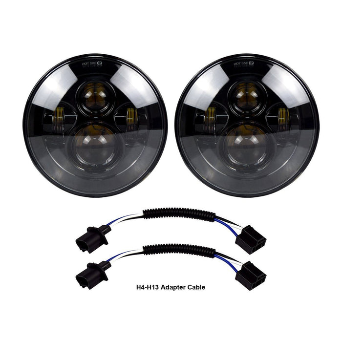 Smoked Lens LED Headlights for 97-18 Jeep Wrangler TJ/ JK (DOT Approved)| American Modified