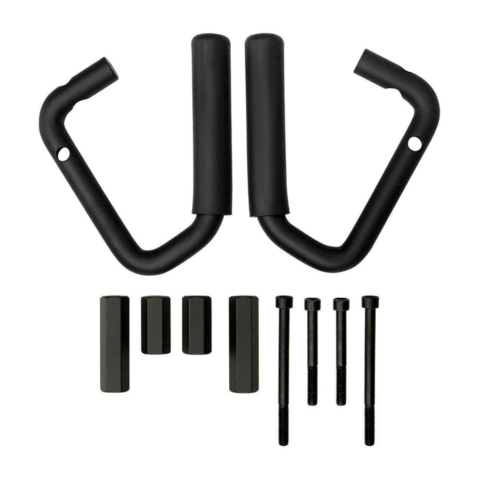 Black Front & Rear Grab Handles for 07-18 Jeep Wrangler JK