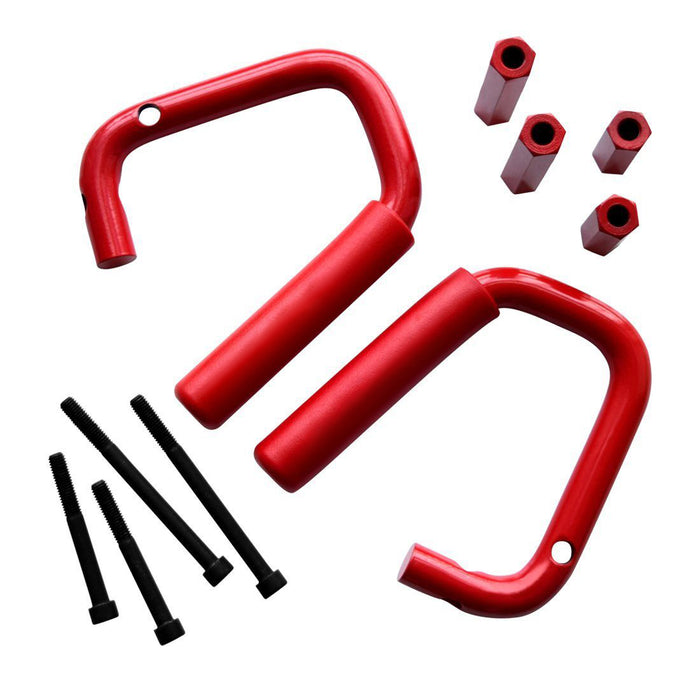 Grab Handle Red 07-18 Jeep Wrangler JK Front & Rear Grab Handles | AMERICAN MODIFIED