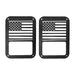 Textured Black US Flag Tail Light Guards (07-18 Jeep Wrangler JK/ JKU) Light Guards & Light Covers AMERICAN MODIFIED 