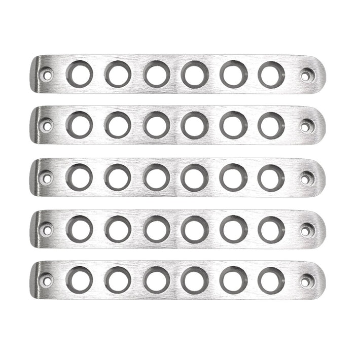 Aluminum Door Grab Handle Inserts Cover 4 Door (11-18 Jeep Wrangler JK/ JKU) Door Handles AMERICAN MODIFIED Silver 