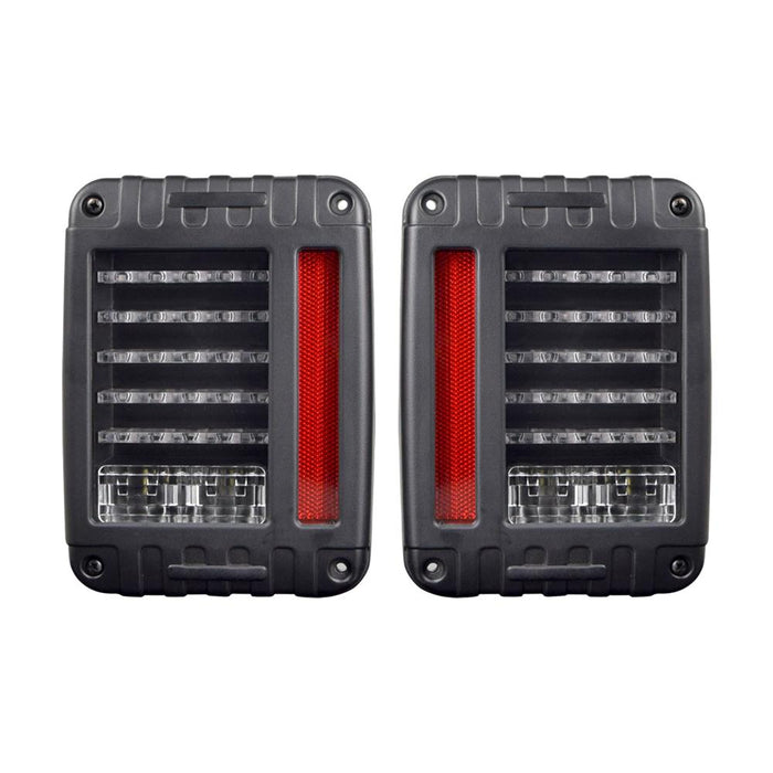 LED Horizontal Tail Lights (07-18 Jeep Wrangler JK/ JKU) Tail light AMERICAN MODIFIED 